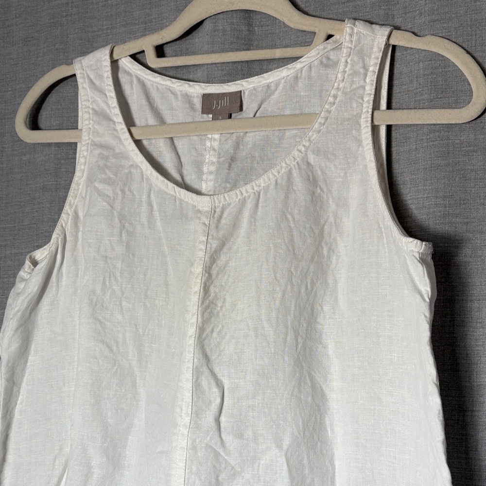J. Jill - White Sleeveless Linen Dress - NWOT - size S - Picture 5 of 12